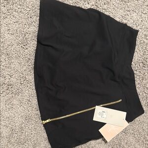 Soybu Black Mini Skirt with Gold Zipper